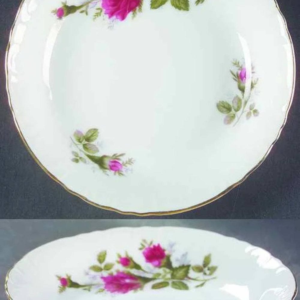 ⭐#11 Set of EIGHT 5.5" MID CENTURY Dessert/Fruit/Sauce/FingerBowl Royal Rose
